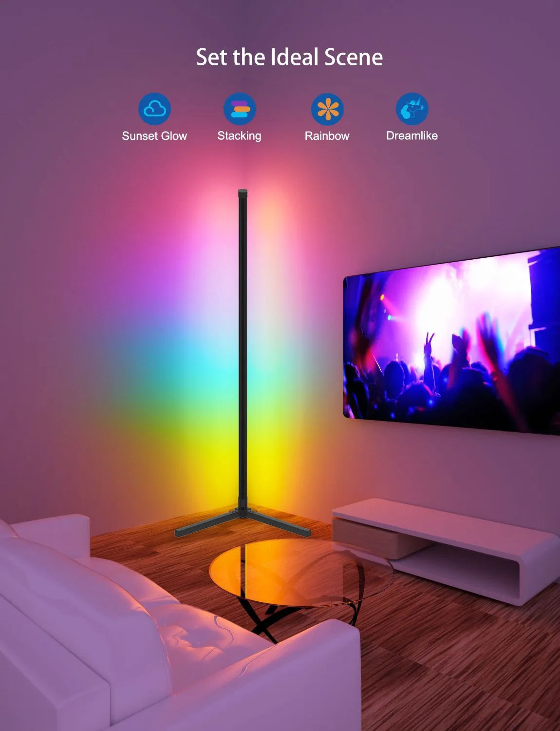 Nordic™ LED Dimmable Corner Smart APP Decor
